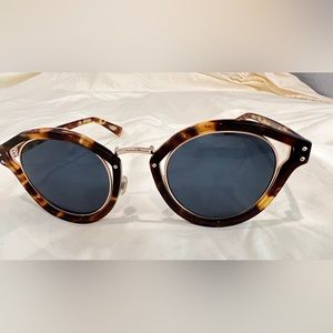 Dior Elliptic Blue Round Ladies Sunglasses